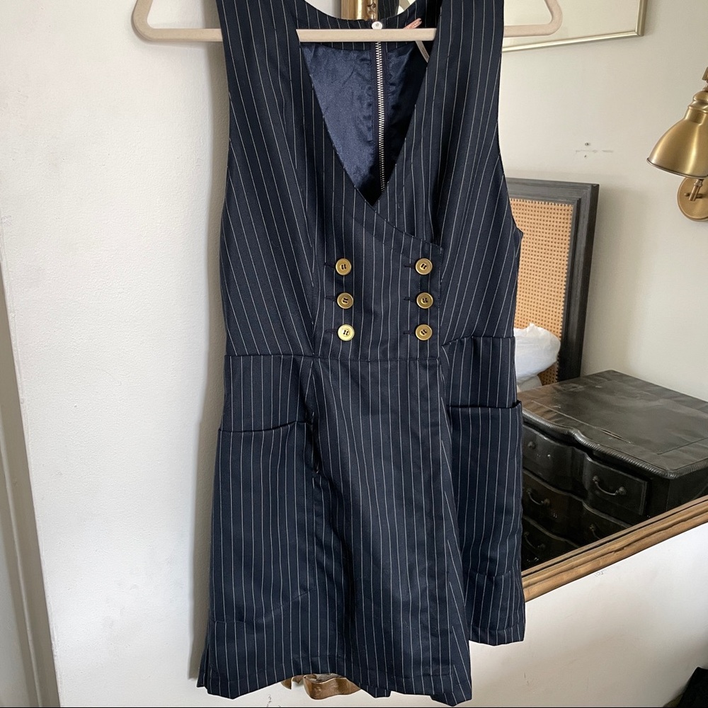 Free People Denim Romper Dress EUC
